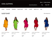 Tablet Screenshot of coolclothing.com